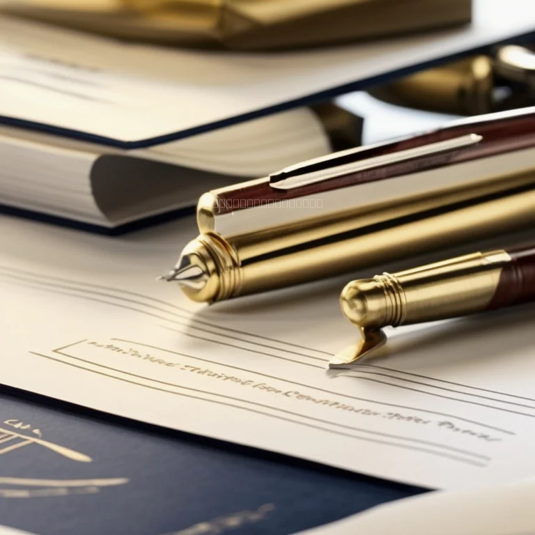 Swiss notary certificate on desk